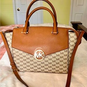 Michael Kors leather and canvas bag